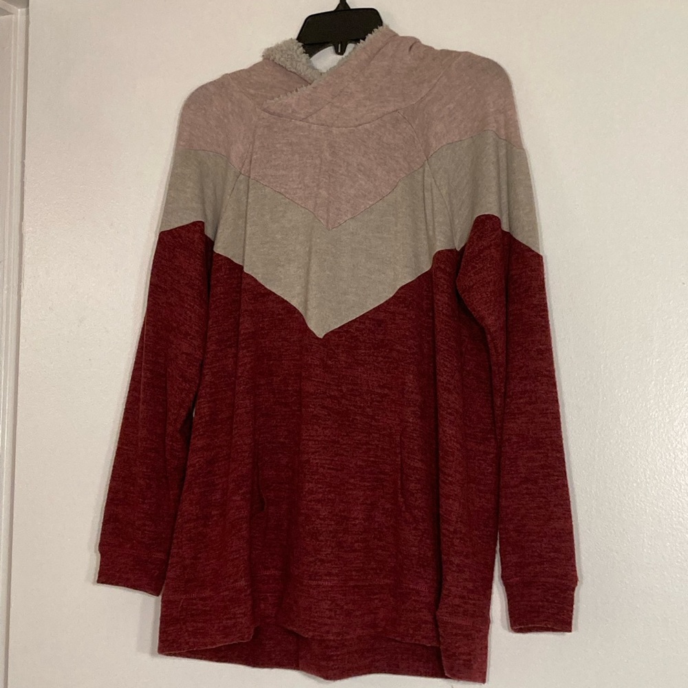 Tri Colored Pullover Hoodie